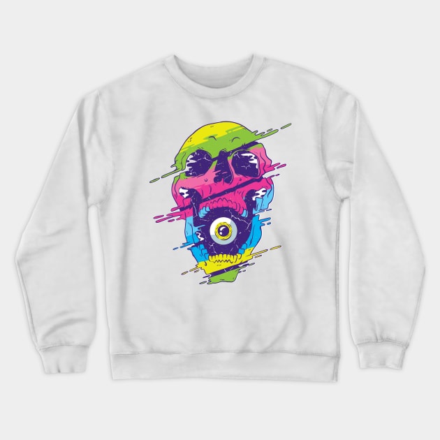 PSYCHEDELIC SKULL T-SHIRT Crewneck Sweatshirt by IbR860